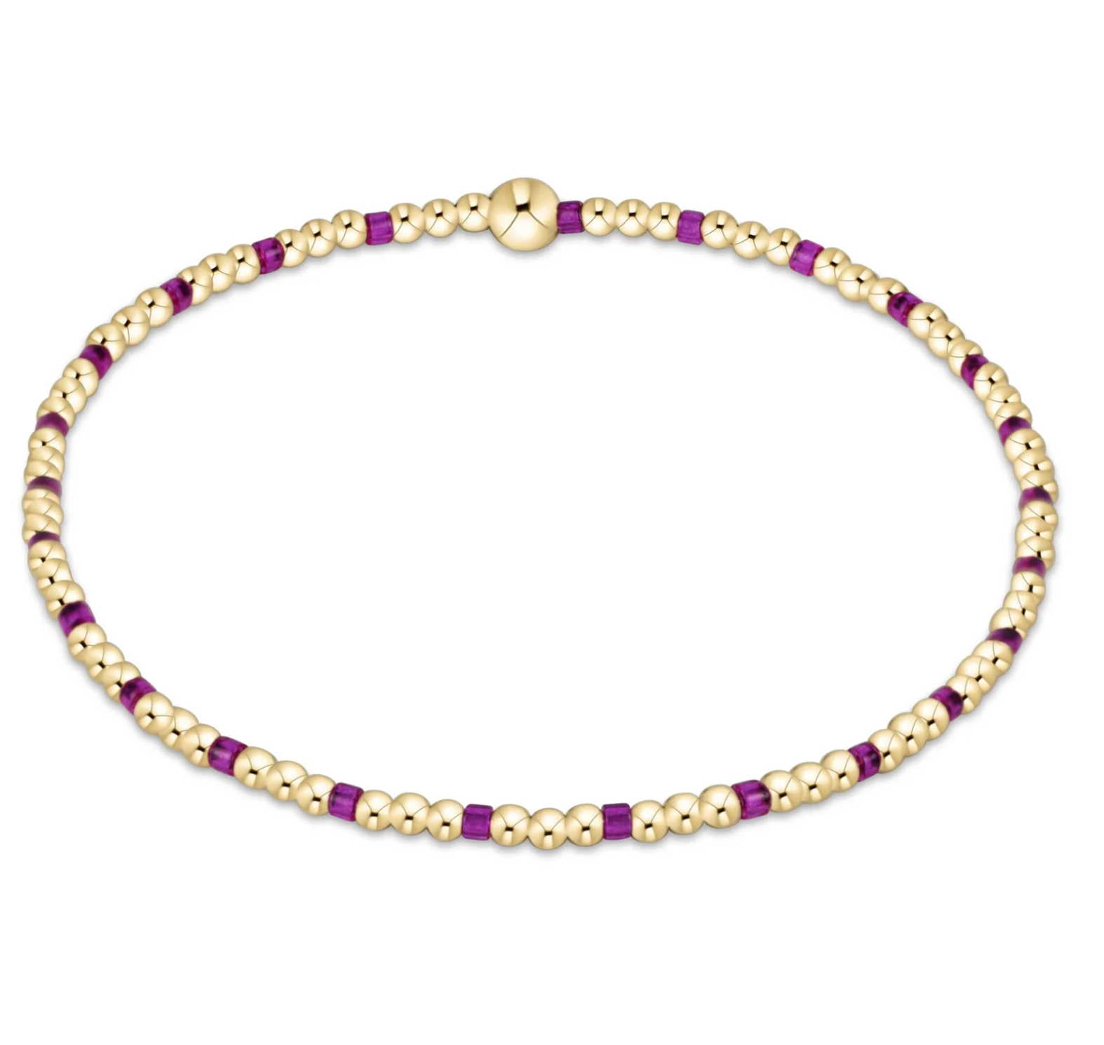 ENEWTON egirl Hope Sincerity Pattern  2mm Bead Bracelet - Fuchsia-DISCONTINUED