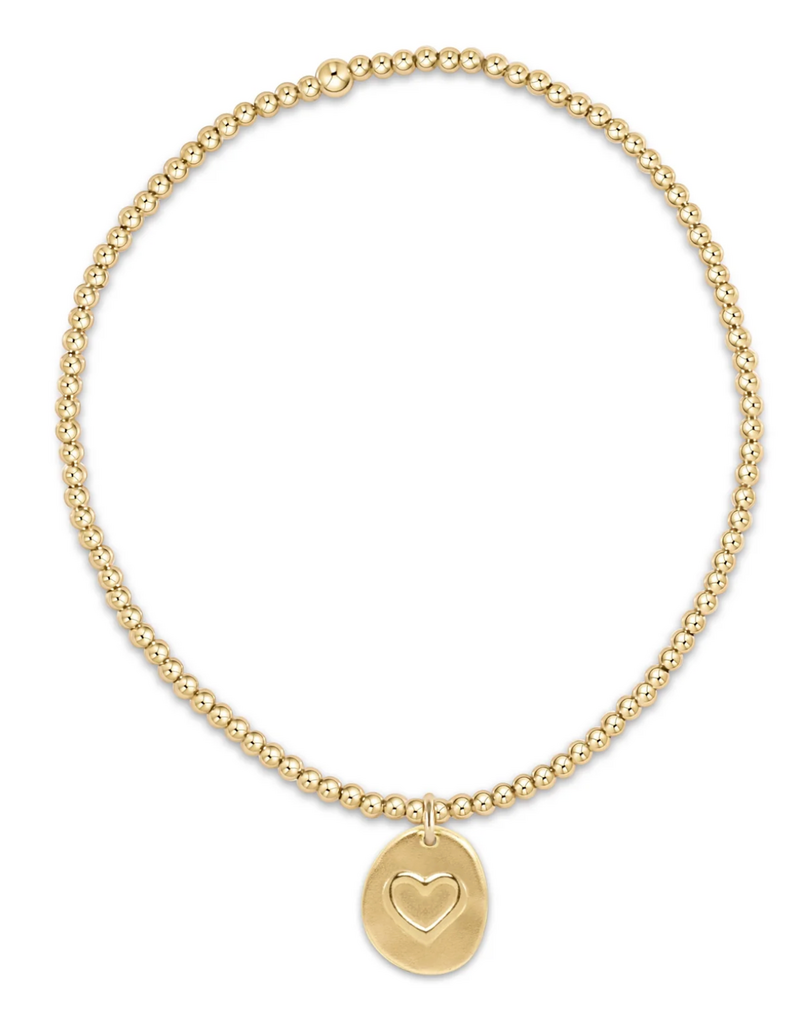 ENEWTON Gold 2mm Bead Bracelet inspire love small gold charm