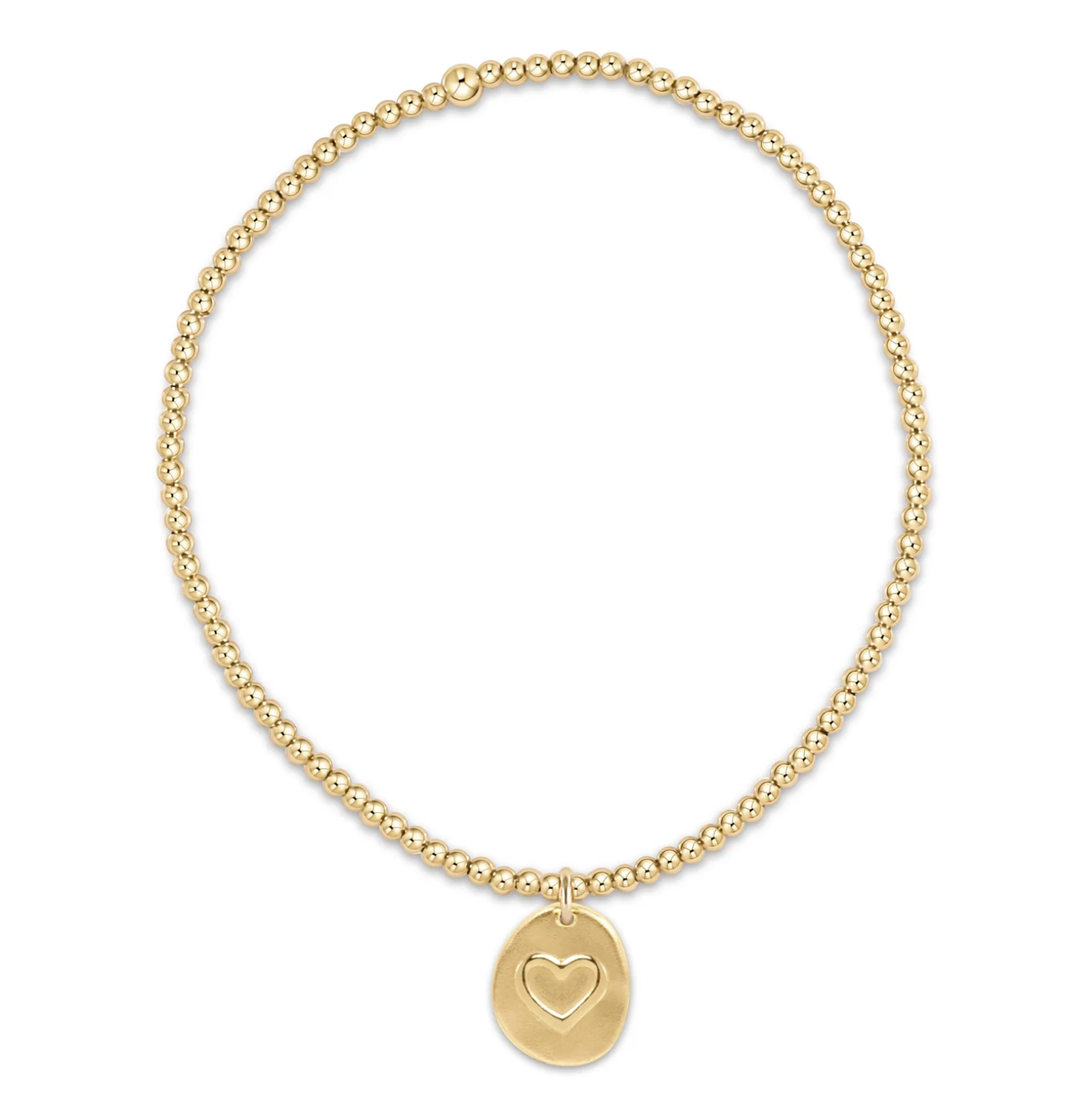 ENEWTON Gold 2mm Bead Bracelet inspire love small gold charm