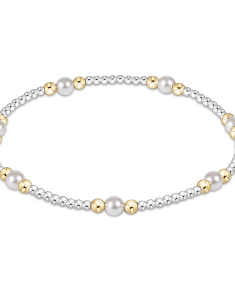 ENEWTON PURPOSE PEARL 4MM MIXED METAL BRACELET