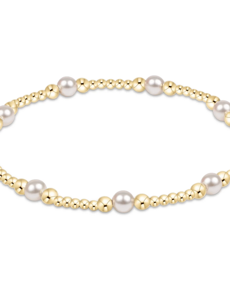 ENEWTON PURPOSE PEARL 4MM GOLD BRACELET