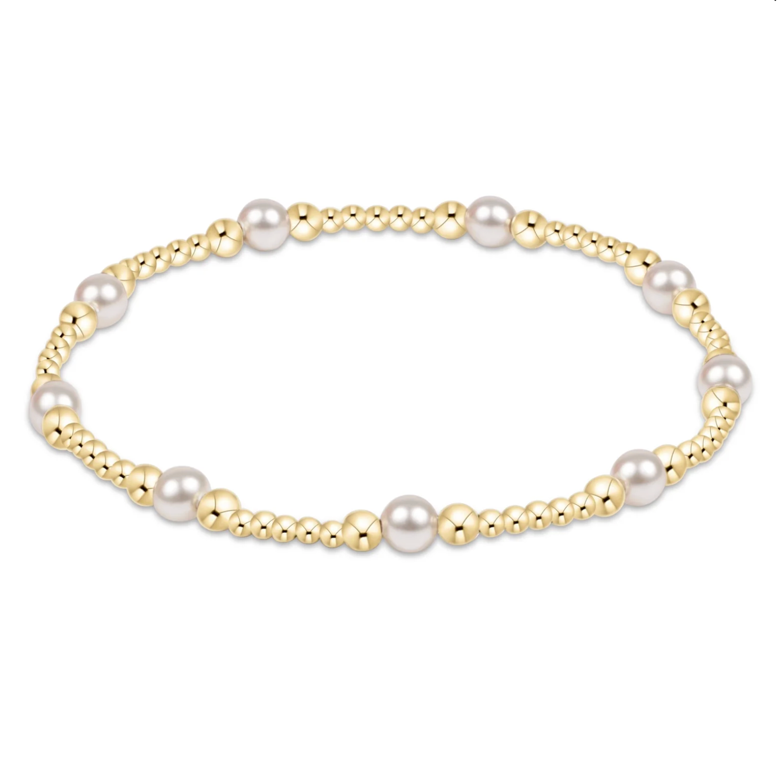 ENEWTON PURPOSE PEARL 4MM GOLD BRACELET