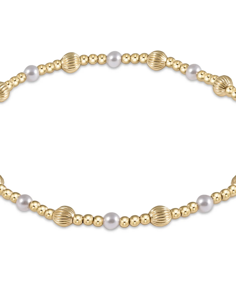 ENEWTON DIGNITY SINCERITY GOLD 4MM BRACELET-PEARL