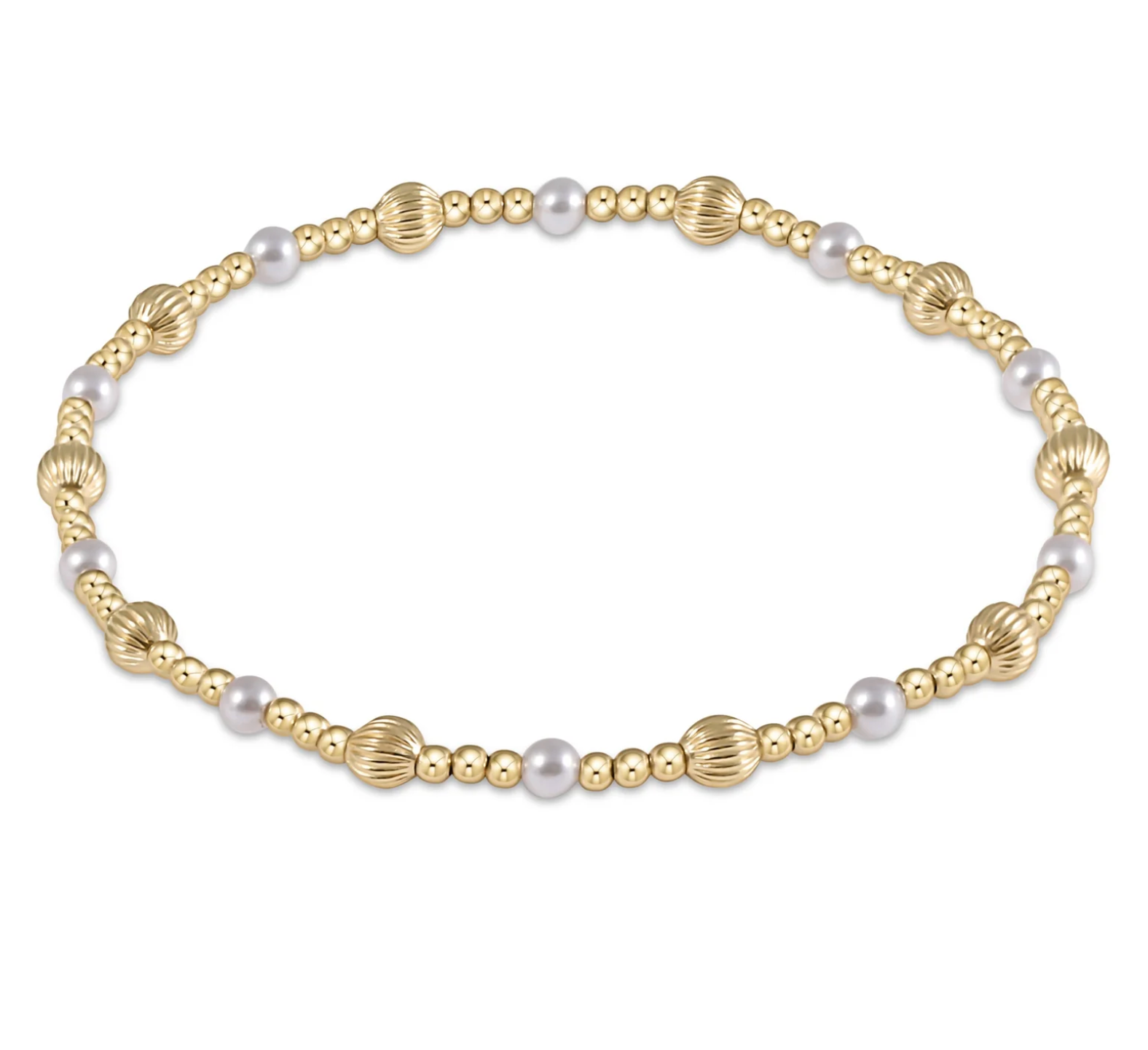 ENEWTON DIGNITY SINCERITY GOLD 4MM BRACELET-PEARL