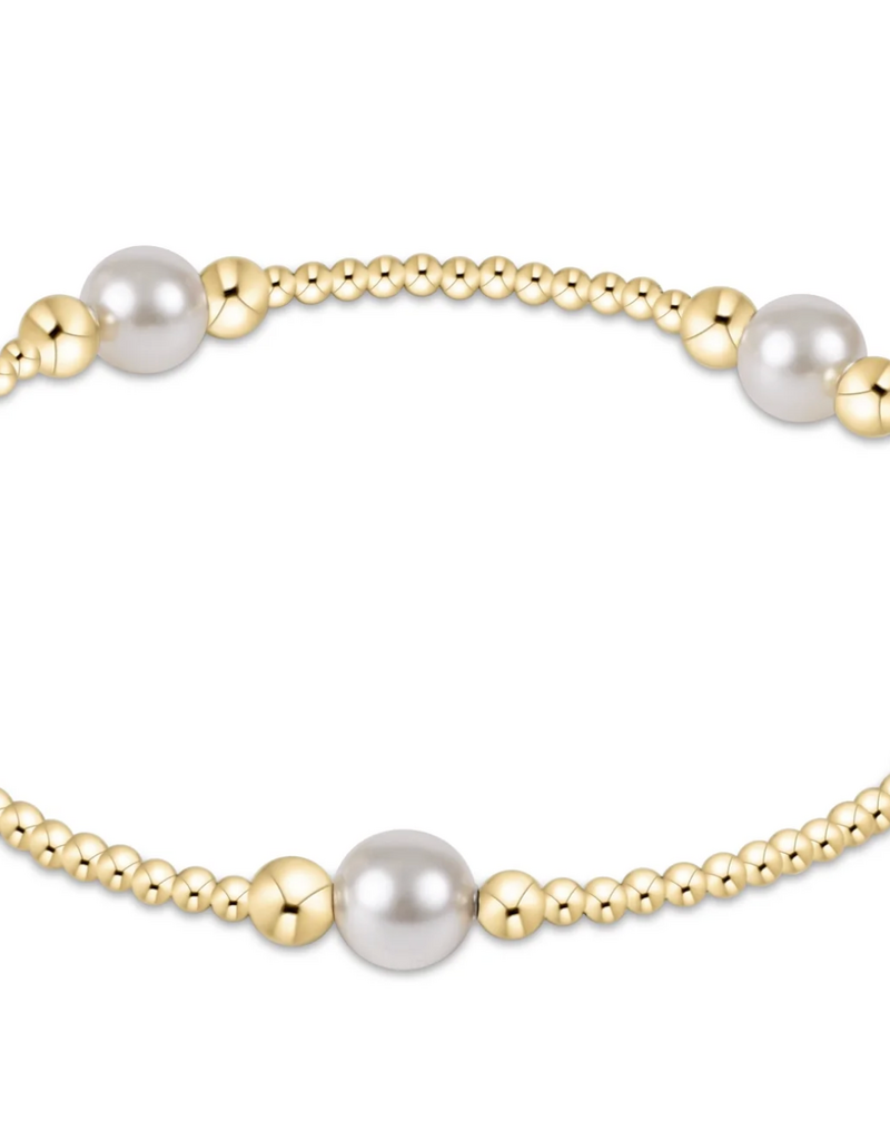 ENEWTON PURPOSE PEARL 6MM GOLD BRACELET