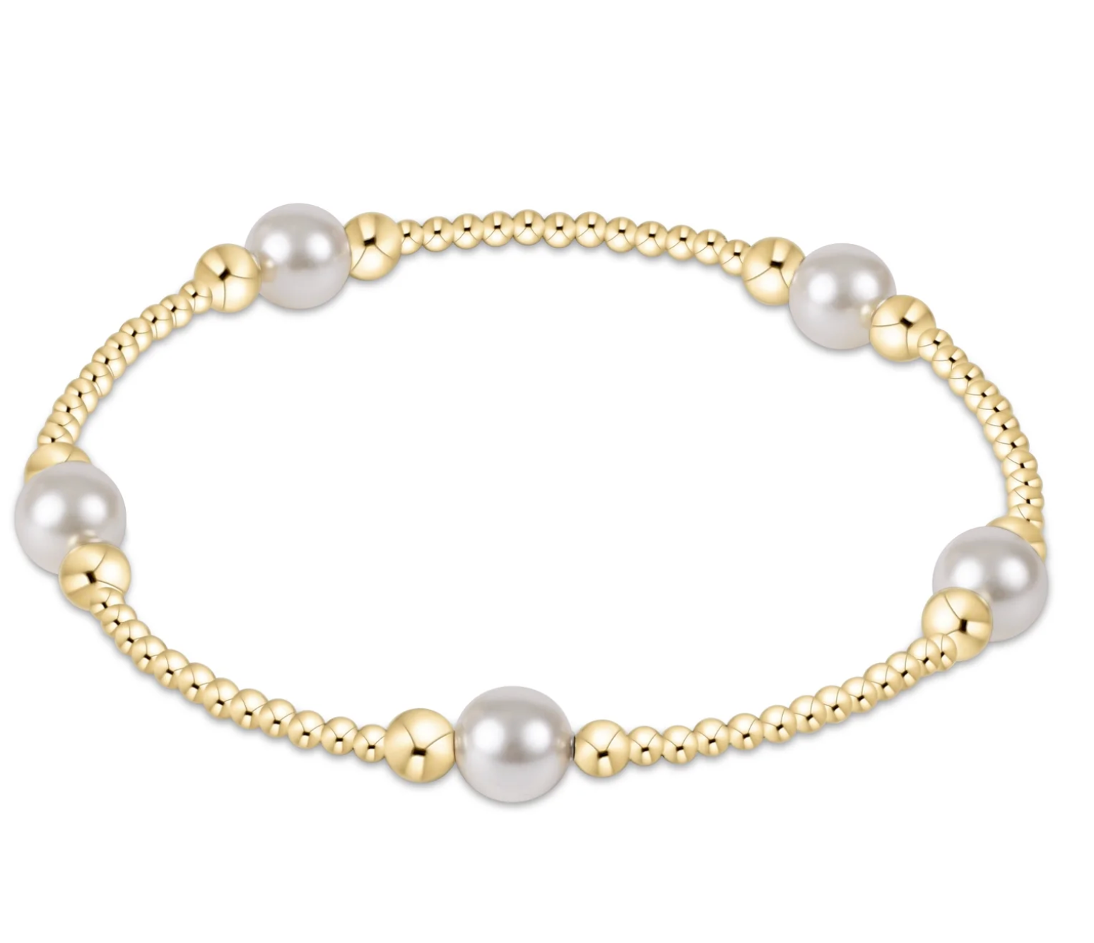 ENEWTON PURPOSE PEARL 6MM GOLD BRACELET