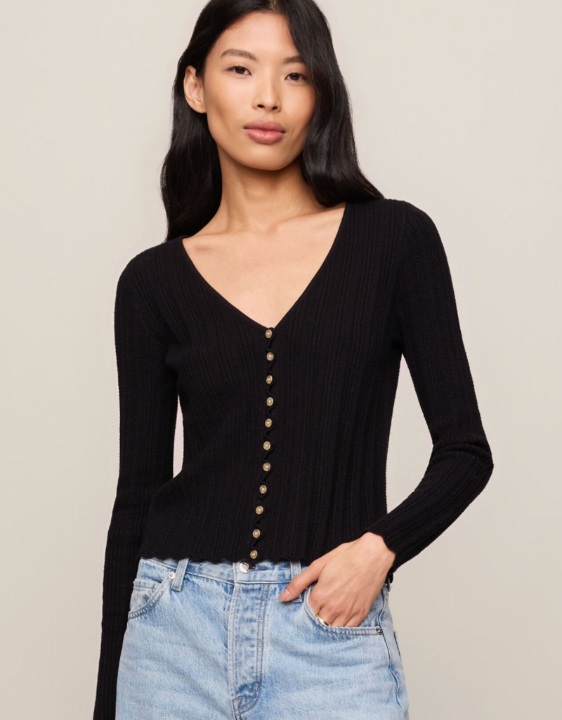 Z SUPPLY LANDA SWEATER TOP-BLACK