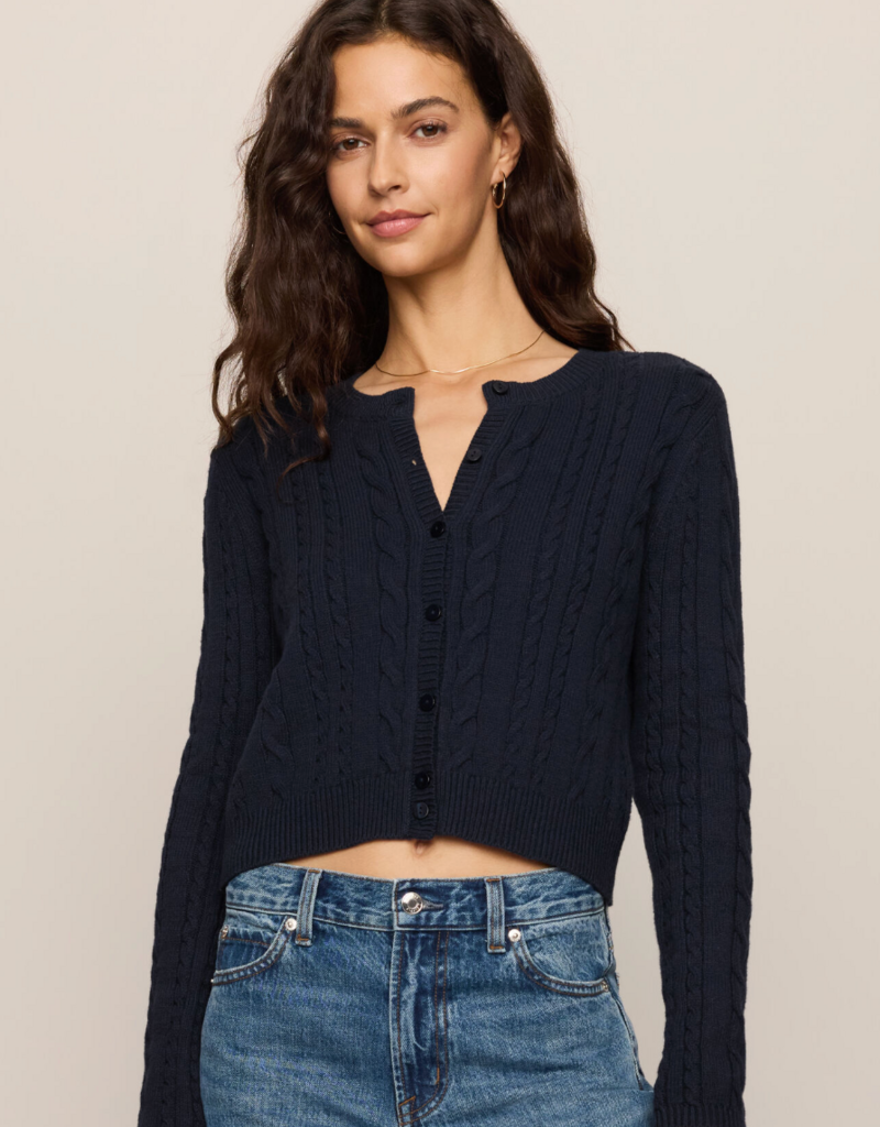 Z SUPPLY CERA LONG SLEEVE CARDIGAN-ECLIPSE