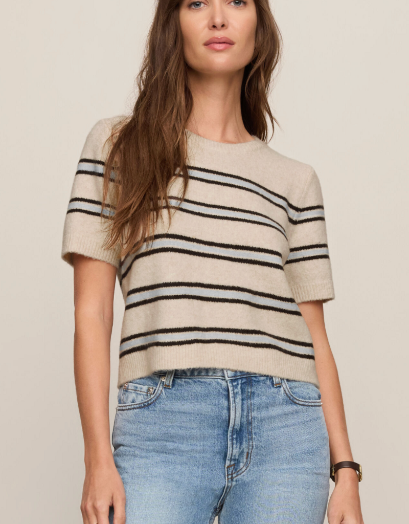 Z SUPPLY GATEWOOD STRIPE SWEATER-LT OATMEAL HEATHER