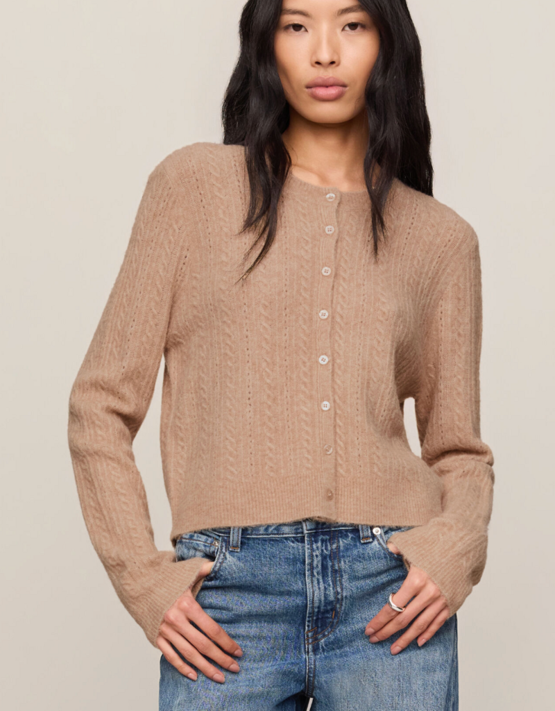 Z SUPPLY MEDINA POINTELLE CARDIGAN-MACAROON
