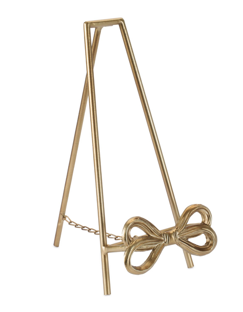 gold bow frame/plate holder