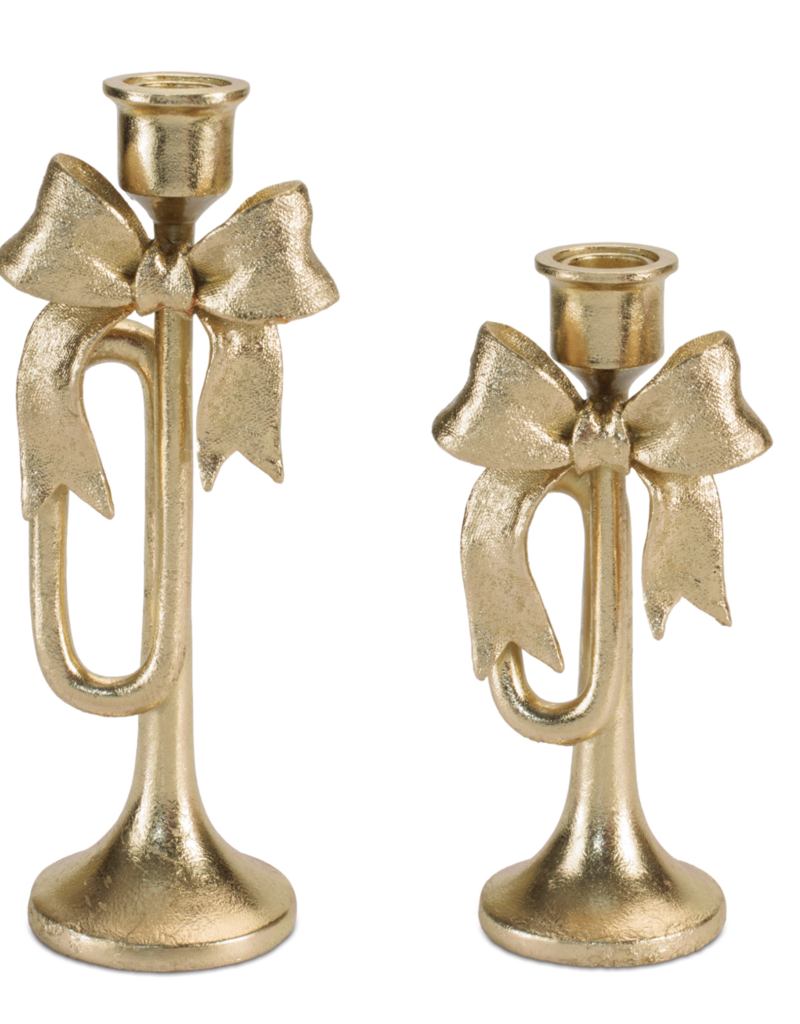 bow taper candle holders