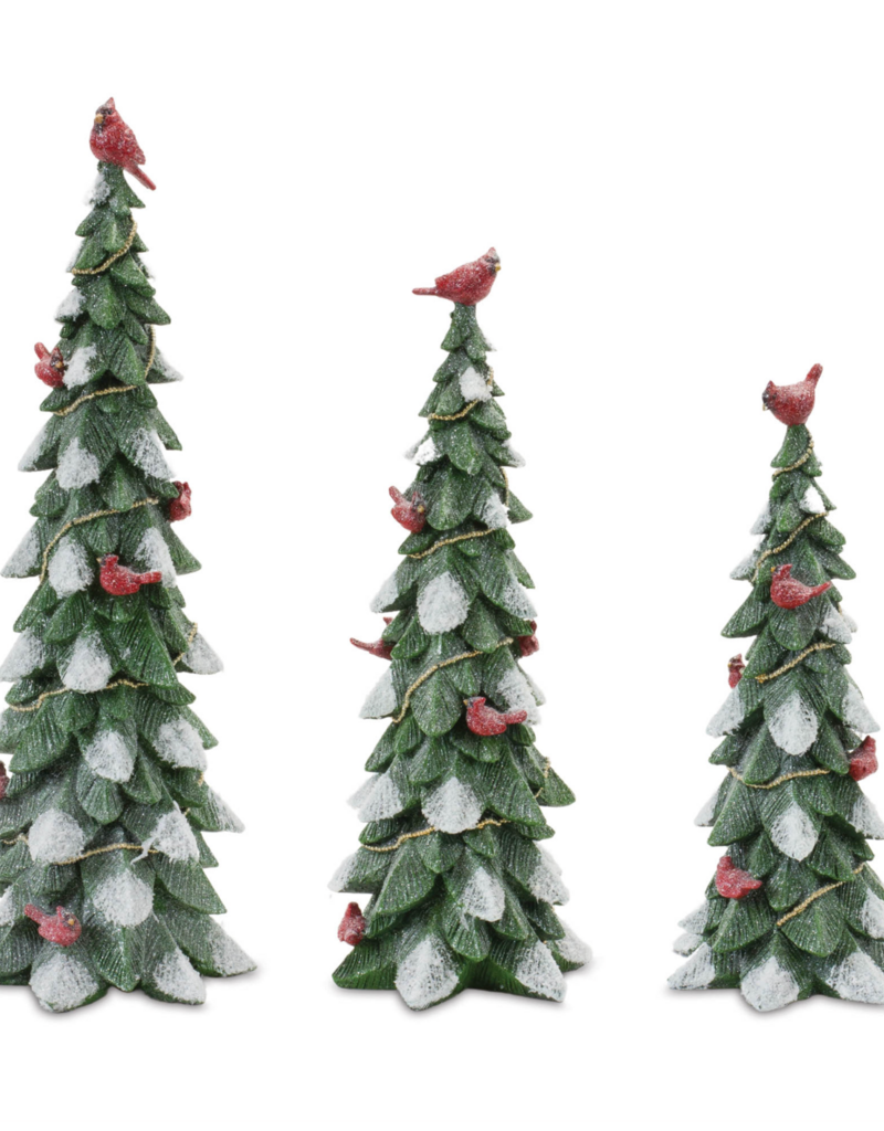 resin tree with cardinal