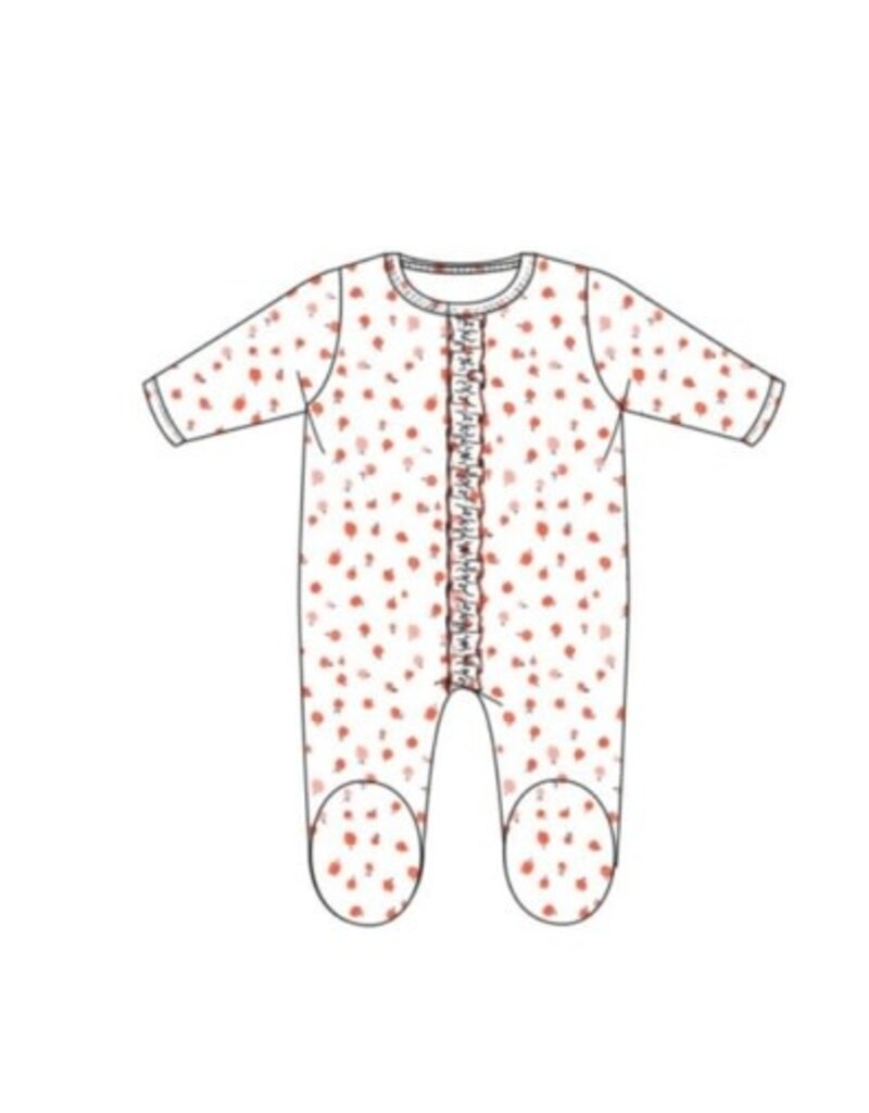 Magnetic  Me APPLE BLOSSOM MODAL RUFFLE FOOTIE