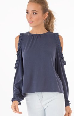 BLACK SWAN ARDEN TOP SLATE BLUE BLACK SWAN ARDEN TOP SLATE BLUE