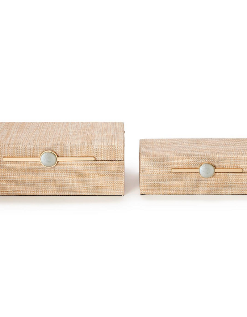 TWO'S COMPANY MONACO NATURAL GRASS DECORATIVE BOX