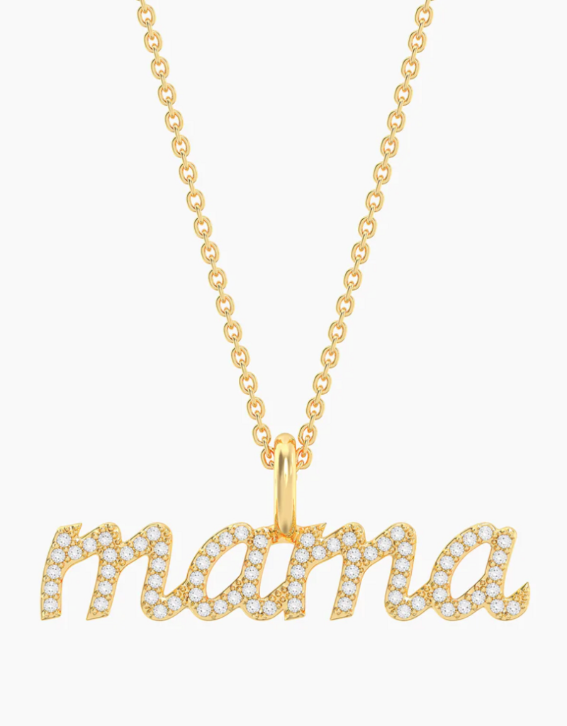 ELLA STEIN WATERPROOF LOVE YOU MAMA DIAMOND PENDANT NECKLACE .10 CT