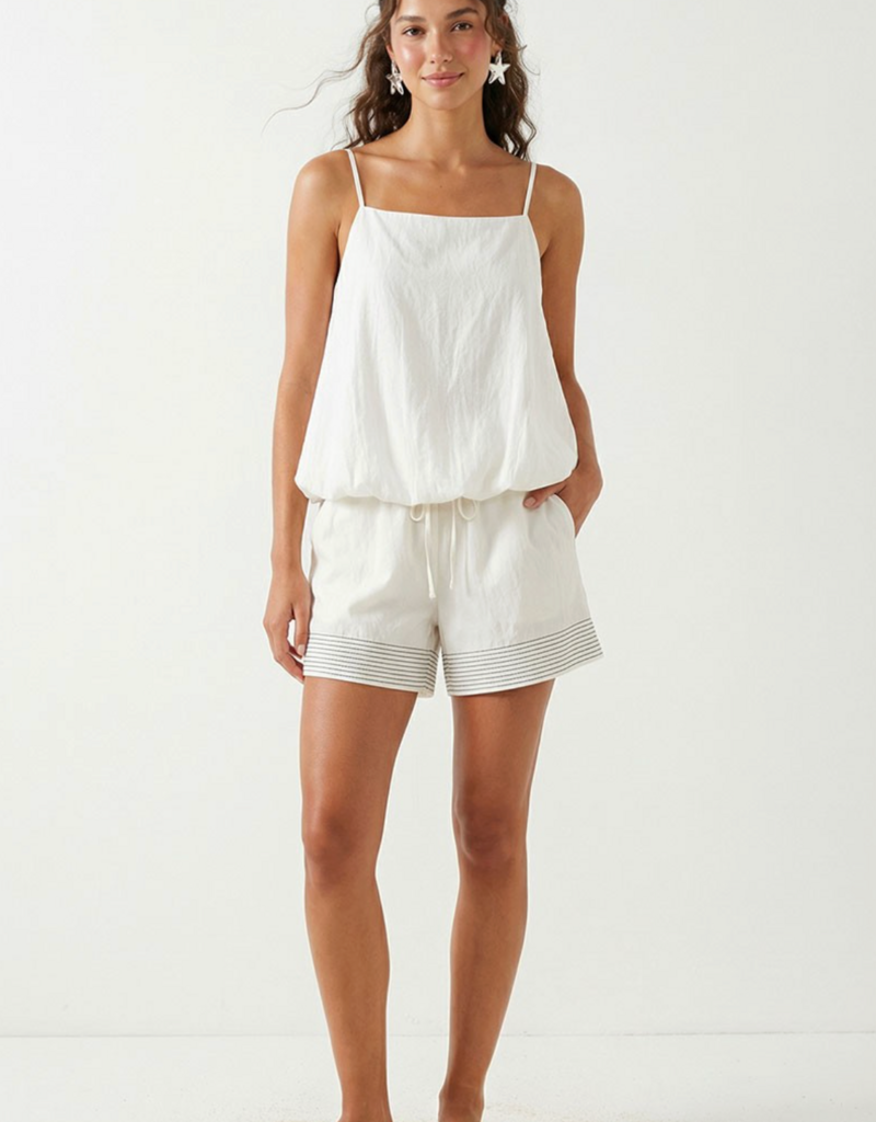 NAKED ZEBRA CONTRAST STITCH PULL-ON SHORTS