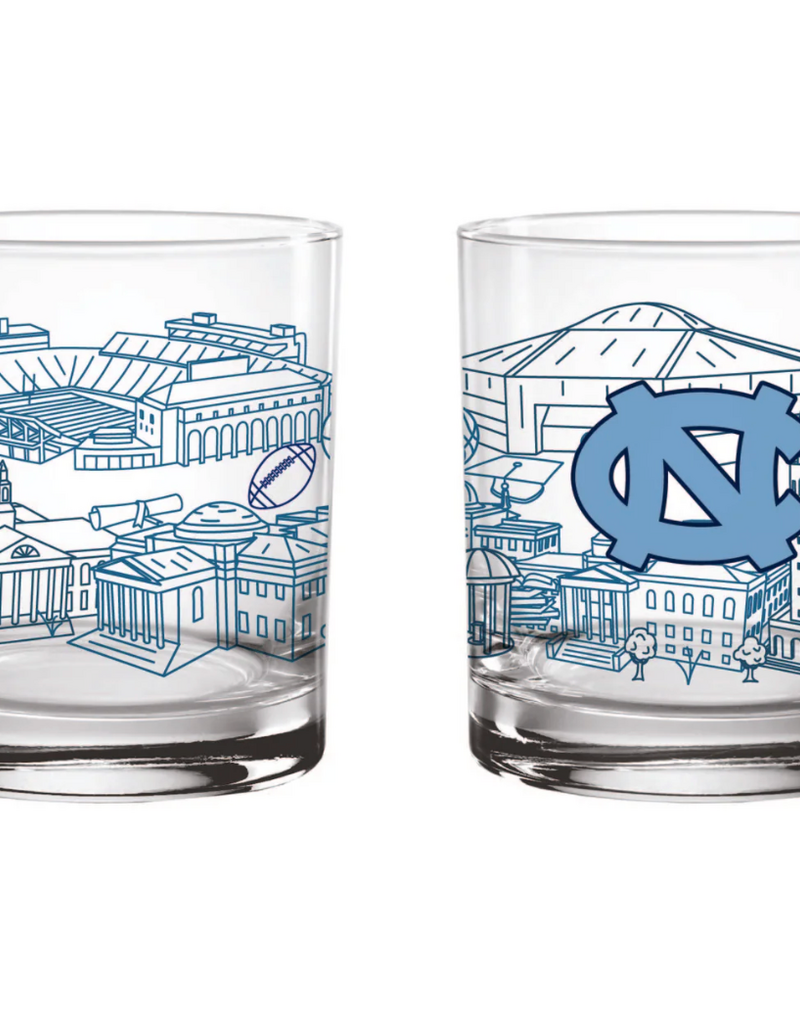 INDIGO FALLS 14 OZ CAMPUS ROCKS GLASS