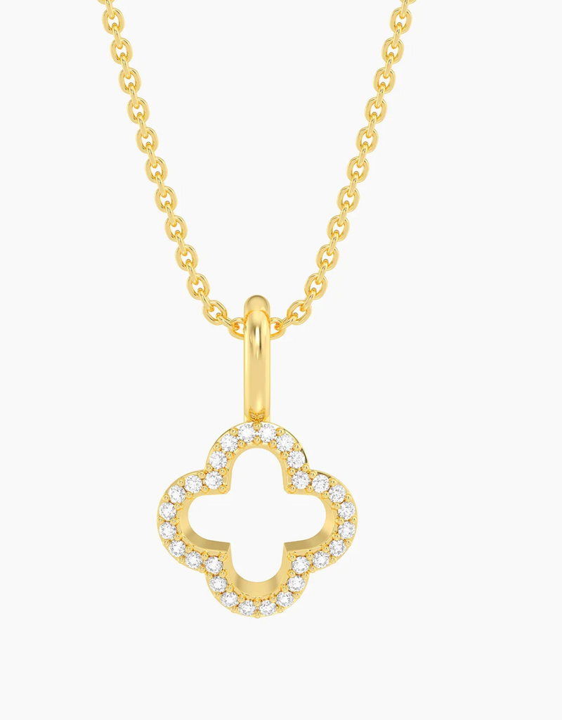 ELLA STEIN WATERPROOF LUCKY CLOVER PENDANT NECKLACE