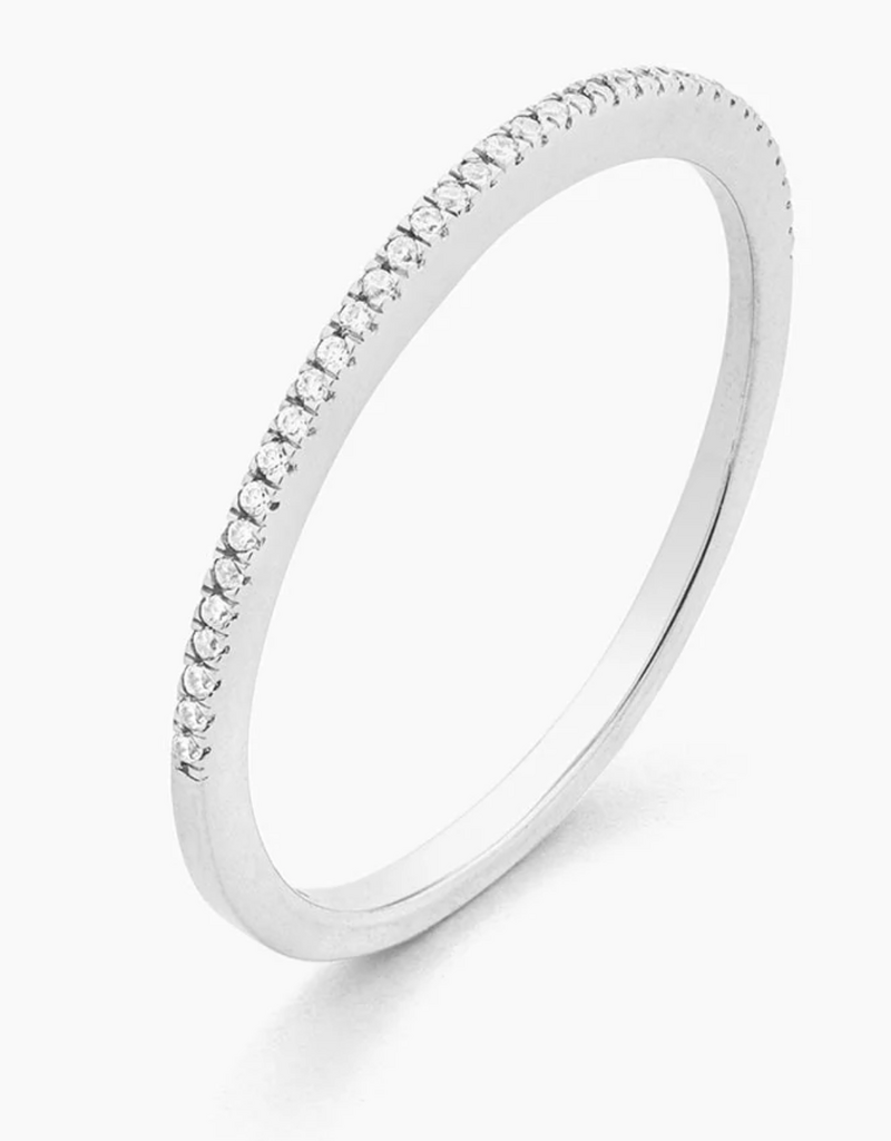 ELLA STEIN WATERPROOF FOR ALL ETERNITY DIAMOND STACK RING-SILVER