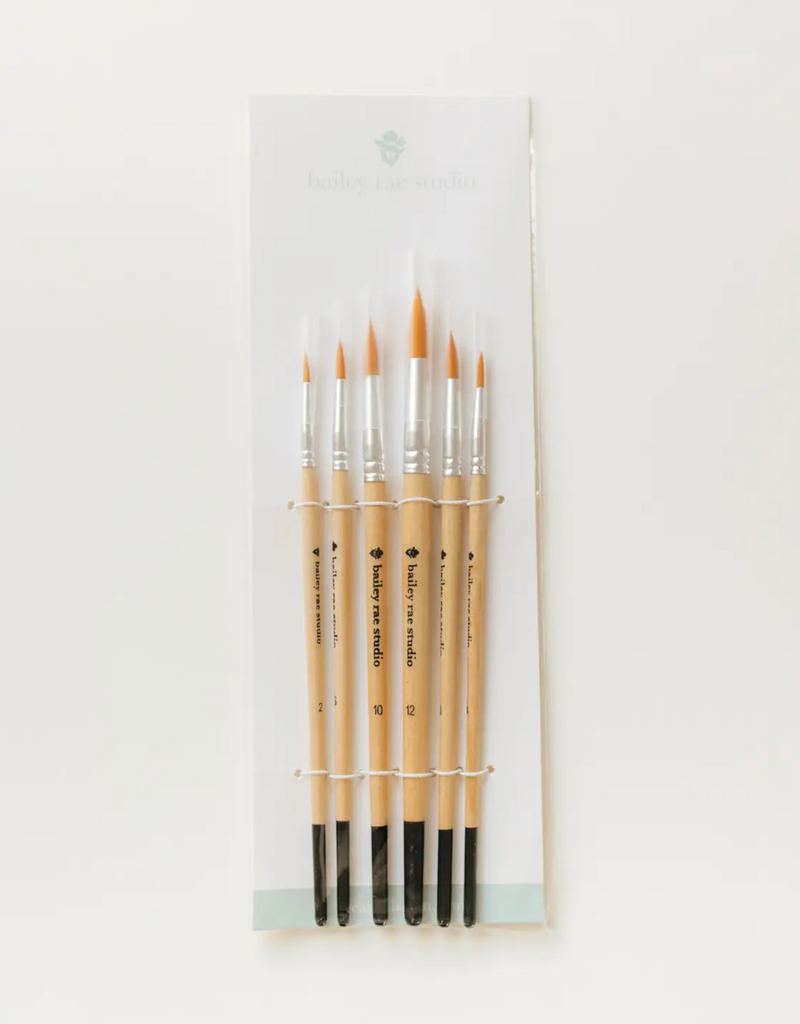BAILEY RAE STUDIO ROUND TIP WATERCOLOR BRUSH SET