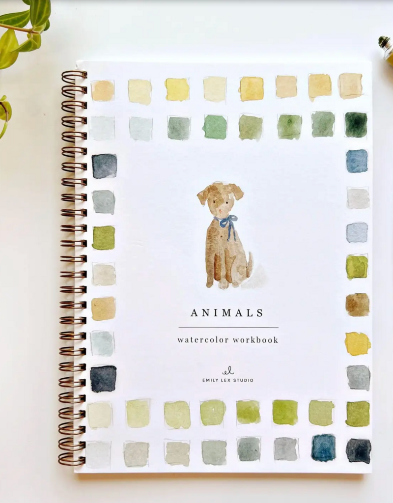 EMILY LEX STUDIO WATERCOLOR WORKBOOK ANIMALS