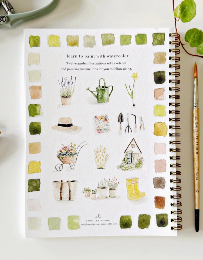 EMILY LEX STUDIO WATERCOLOR WORKBOOK GARDEN