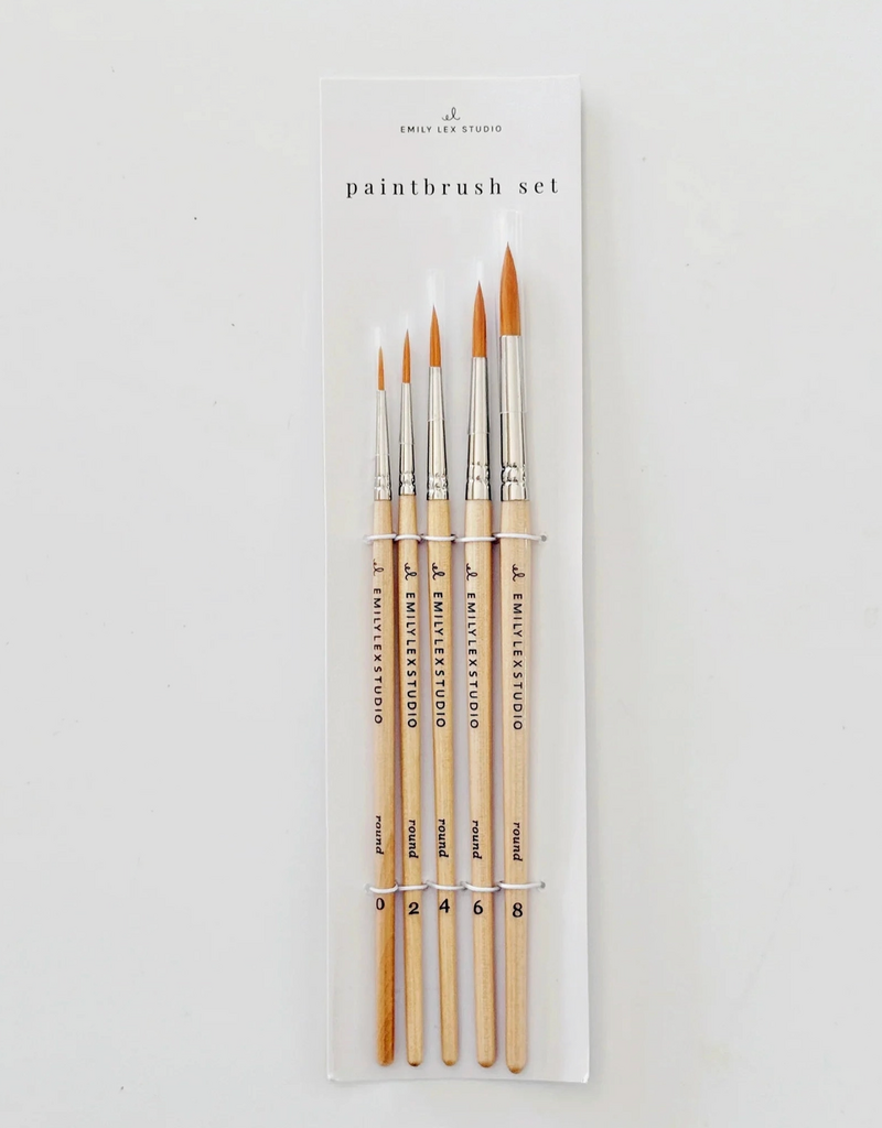 EMILY LEX STUDIO WATERCOLOR PAINTBRUSH SET OF 5