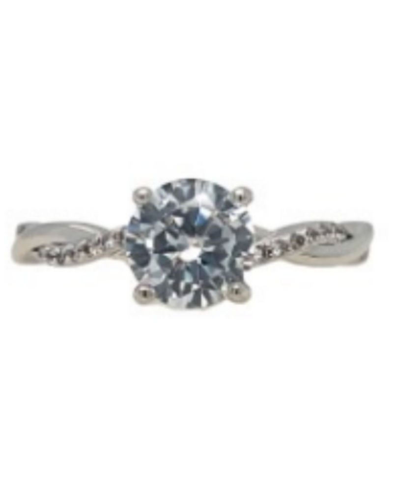 RS COVENANT RINGS DELICATE ROUND SOLITAIRE TWIST RING