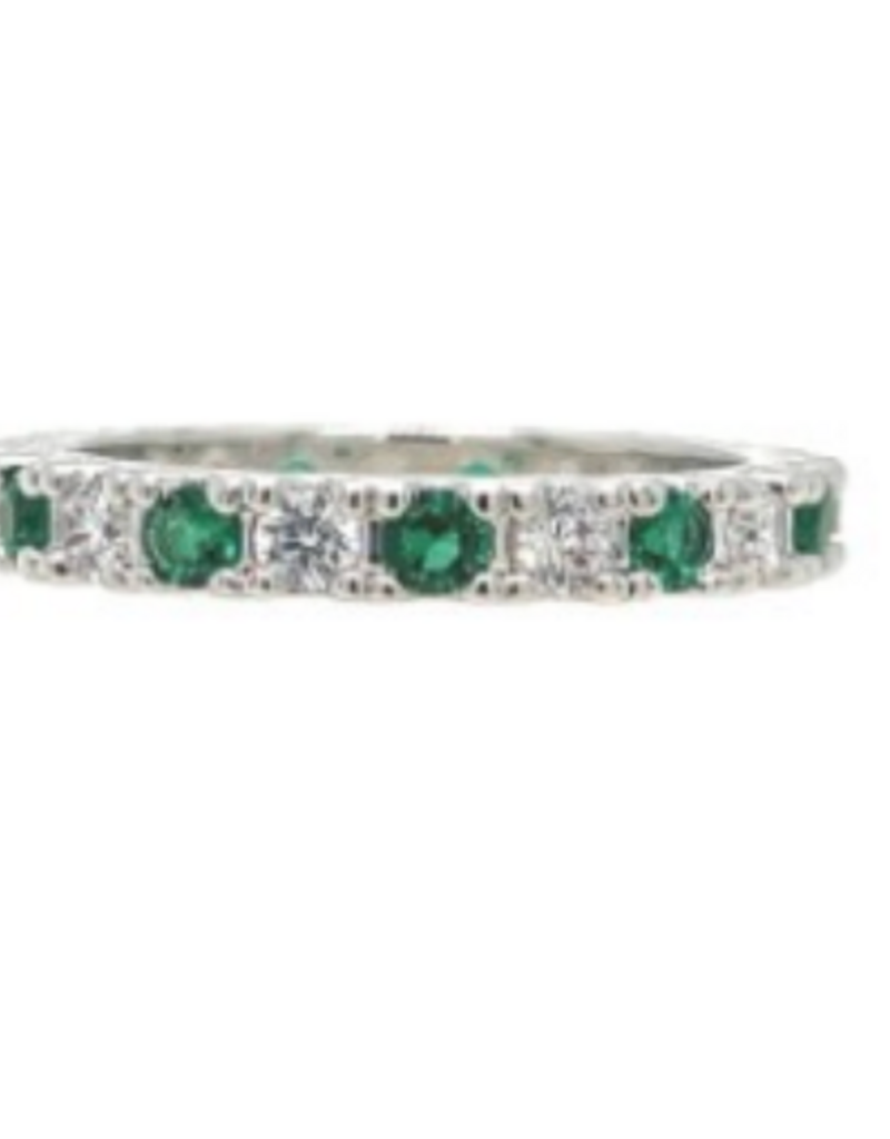 RS COVENANT RINGS EMERALD ETERNITY BAND