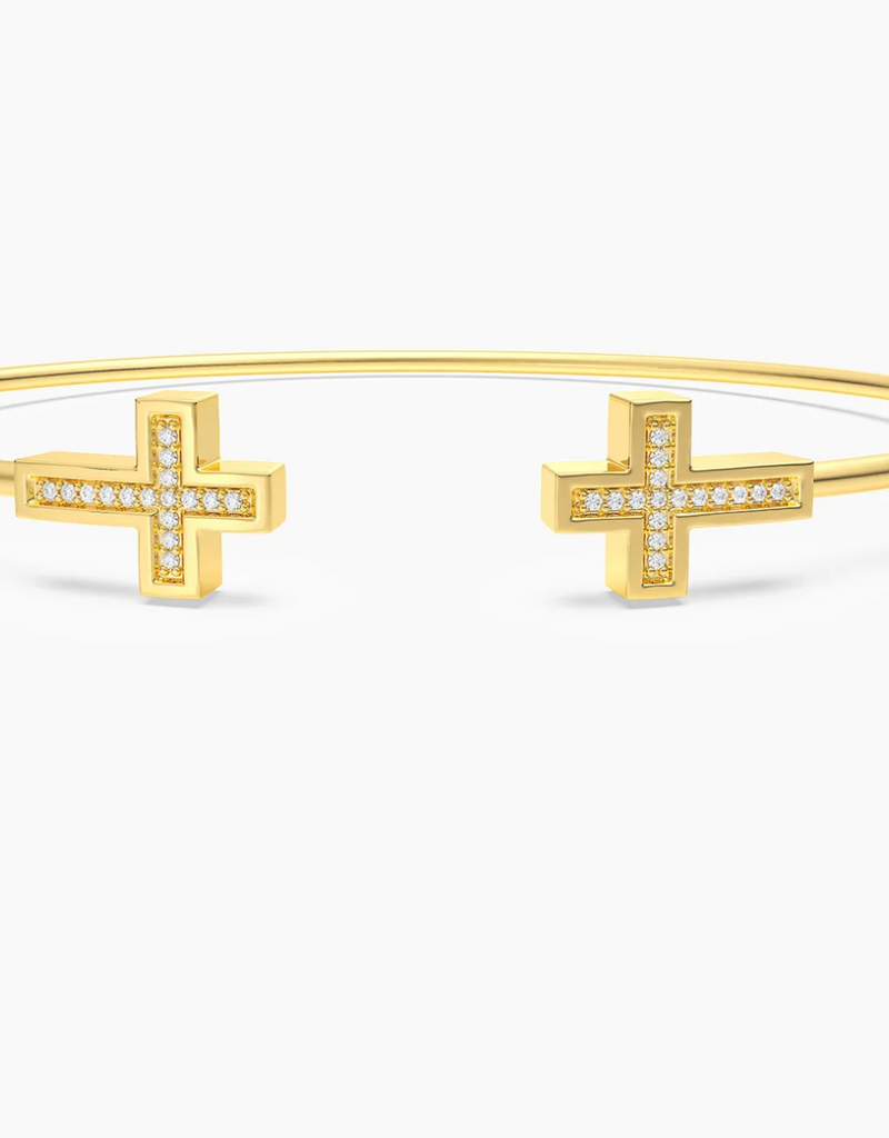 ELLA STEIN Waterproof Cross Flexi Cuff Bracelet-SMALL