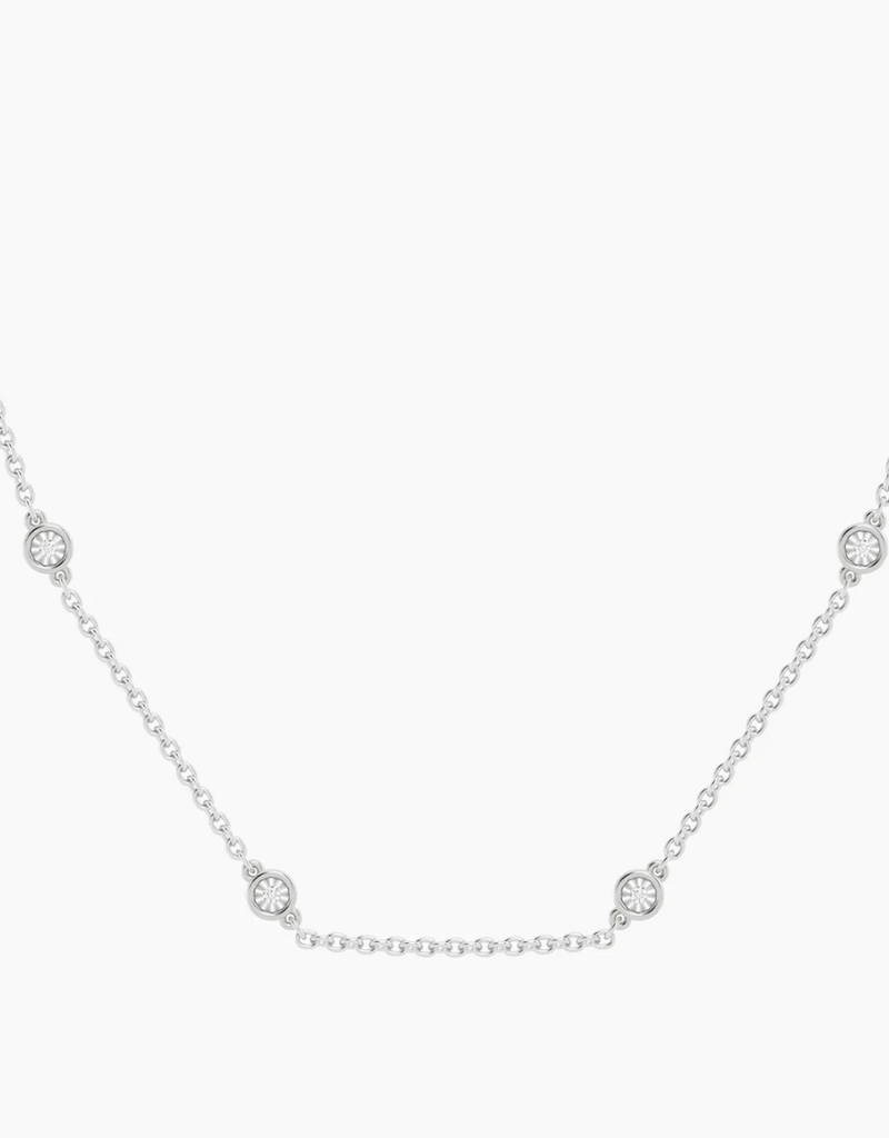 ELLA STEIN WATERPROOF IN THE LOOP CHAIN NECKLACE-SILVER