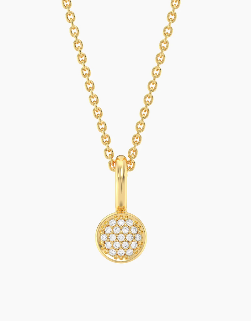 ELLA STEIN WATERPROOF SMALL CIRCLE PENDANT NECKLACE