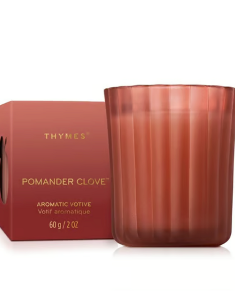 THYMES POMANDER CLOVE BOXED VOTIVE CANDLE, 2 OZ