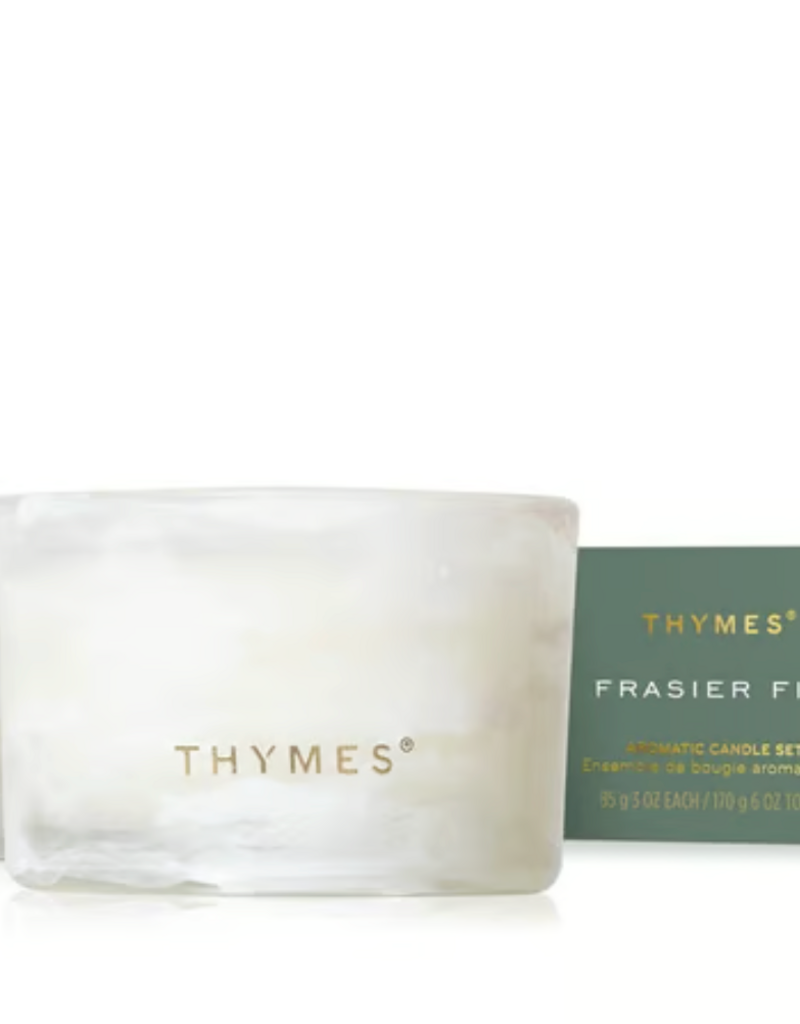 THYMES FRASIER FIR TIDINGS BOXED VOTIVE GIFT SET, 3 OZ