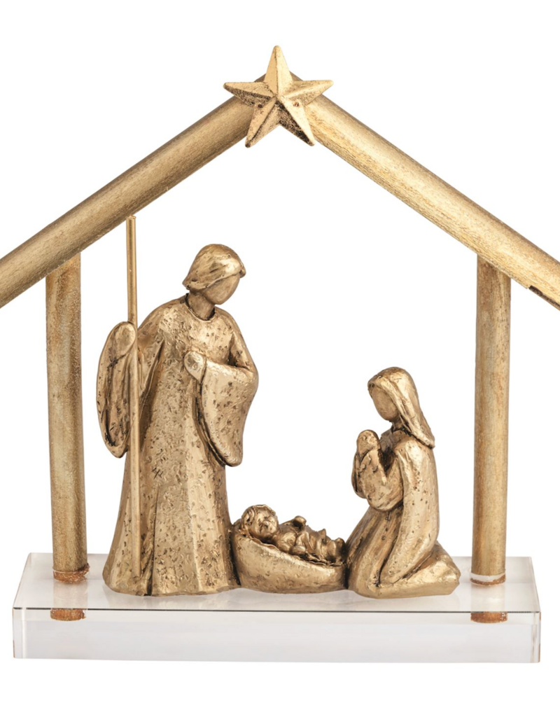MUD PIE GOLD NATIVITY DISPLAY