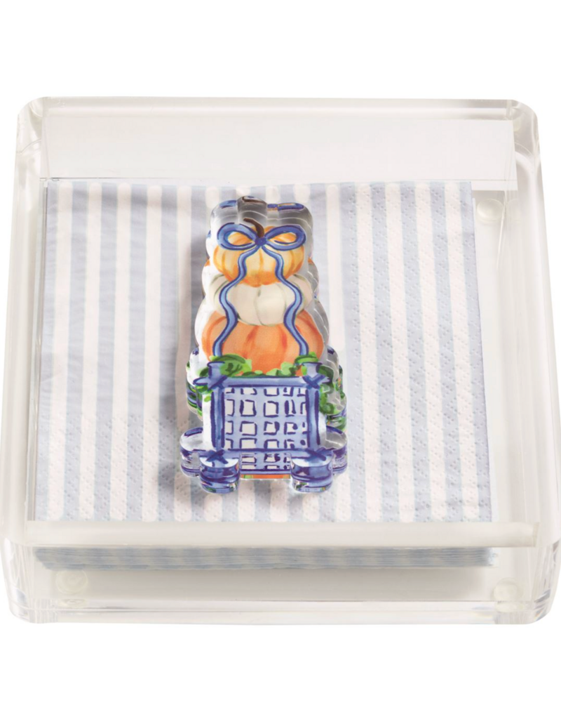 MUD PIE ACRYLIC PUMPKIN  NAPKIN HOLDERS
