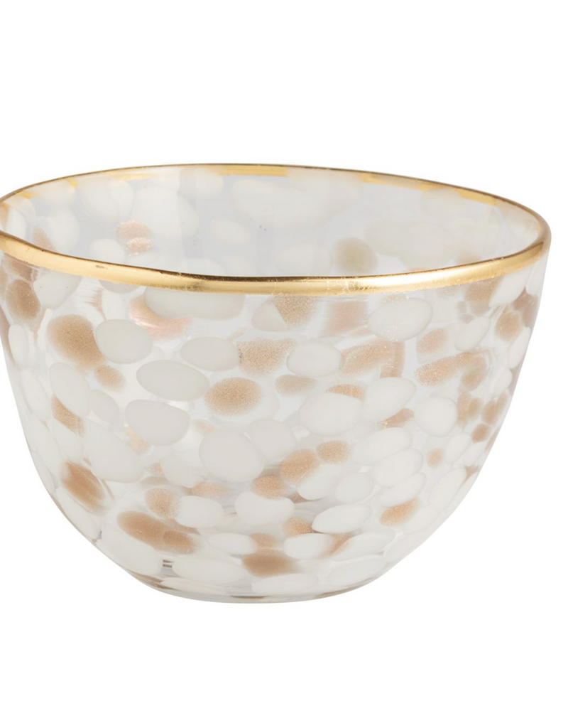 MUD PIE WHITE & GOLD TORTOISE DIP BOWL