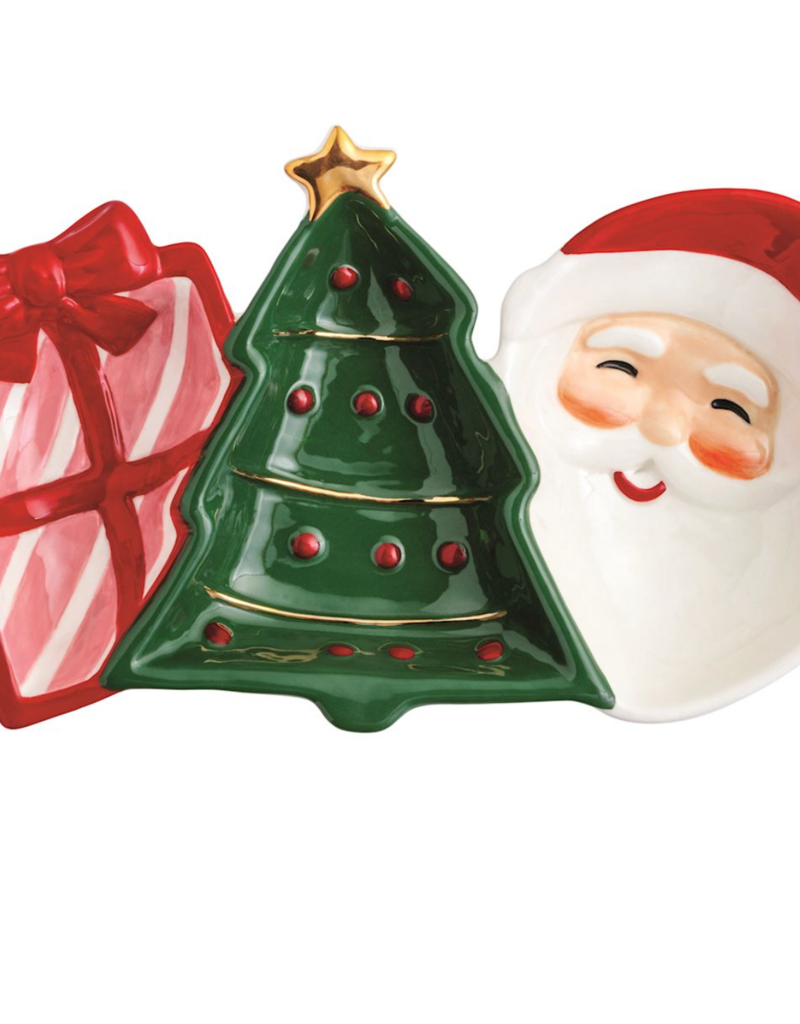 MUD PIE WHIMSEY SANTA TRIPLE TIDBIT