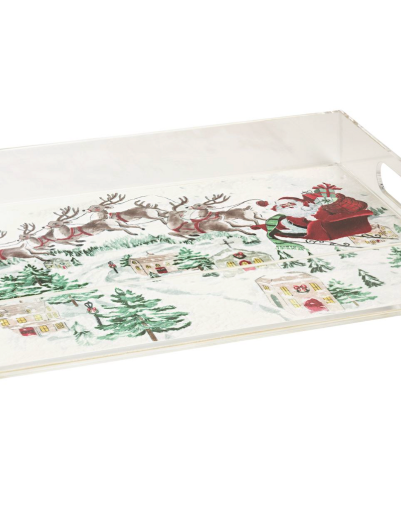 MUD PIE SANTA SCENE ACRYLIC TRAY