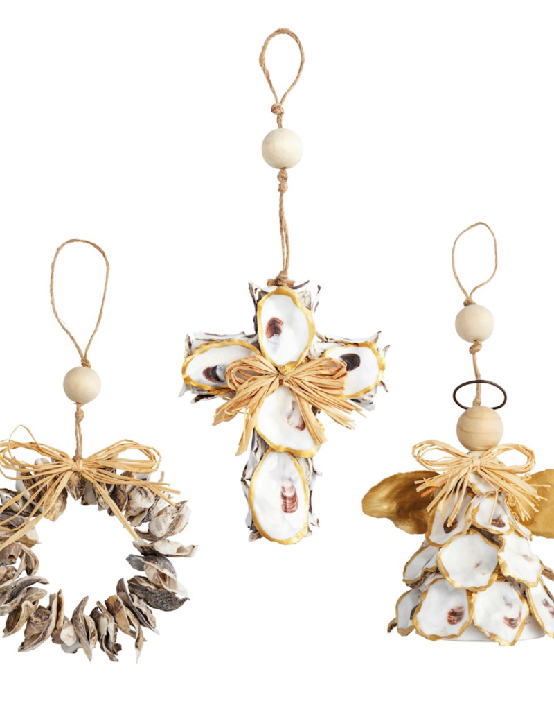 MUD PIE FIGURAL OYSTER ORNAMENTS