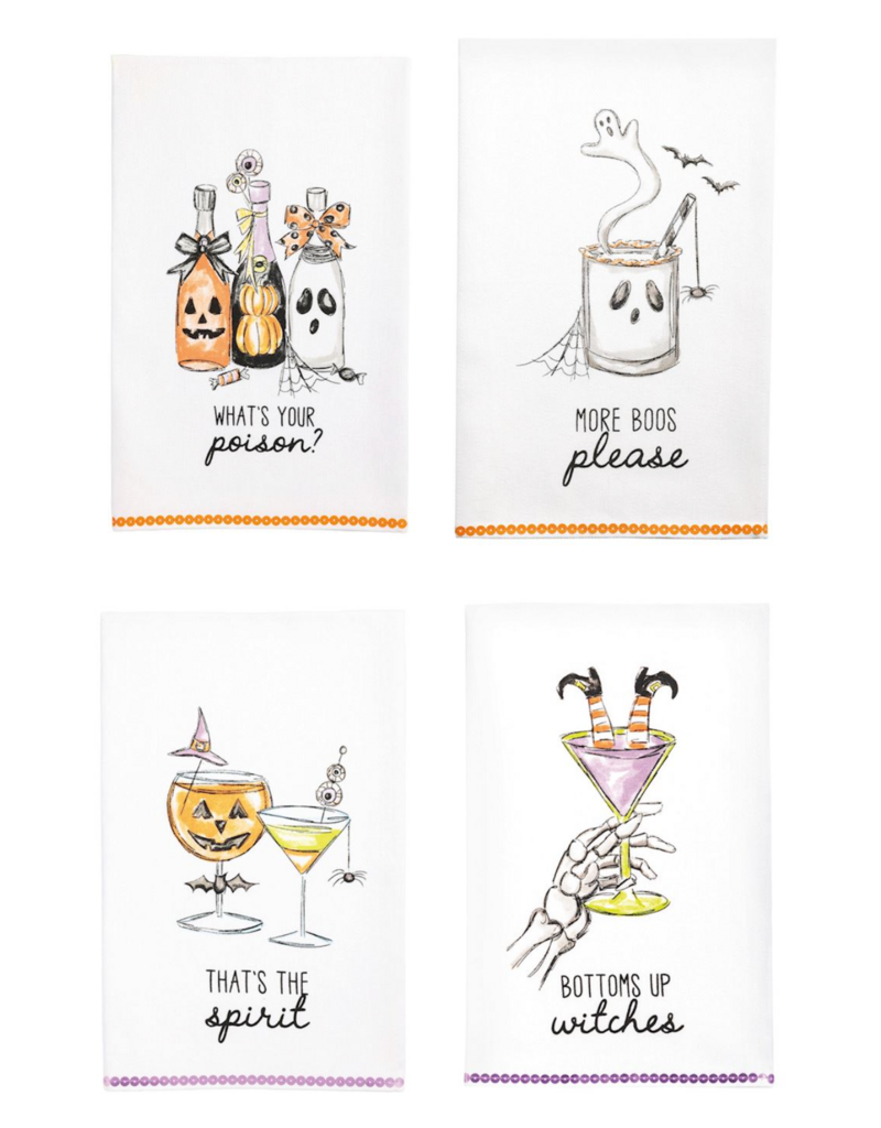 MUD PIE HALLOWEEN COCKTAIL TOWELS
