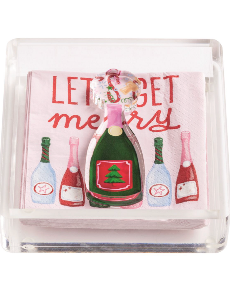 MUD PIE LET'S GET MERRY ACRYLIC NAPKIN SET