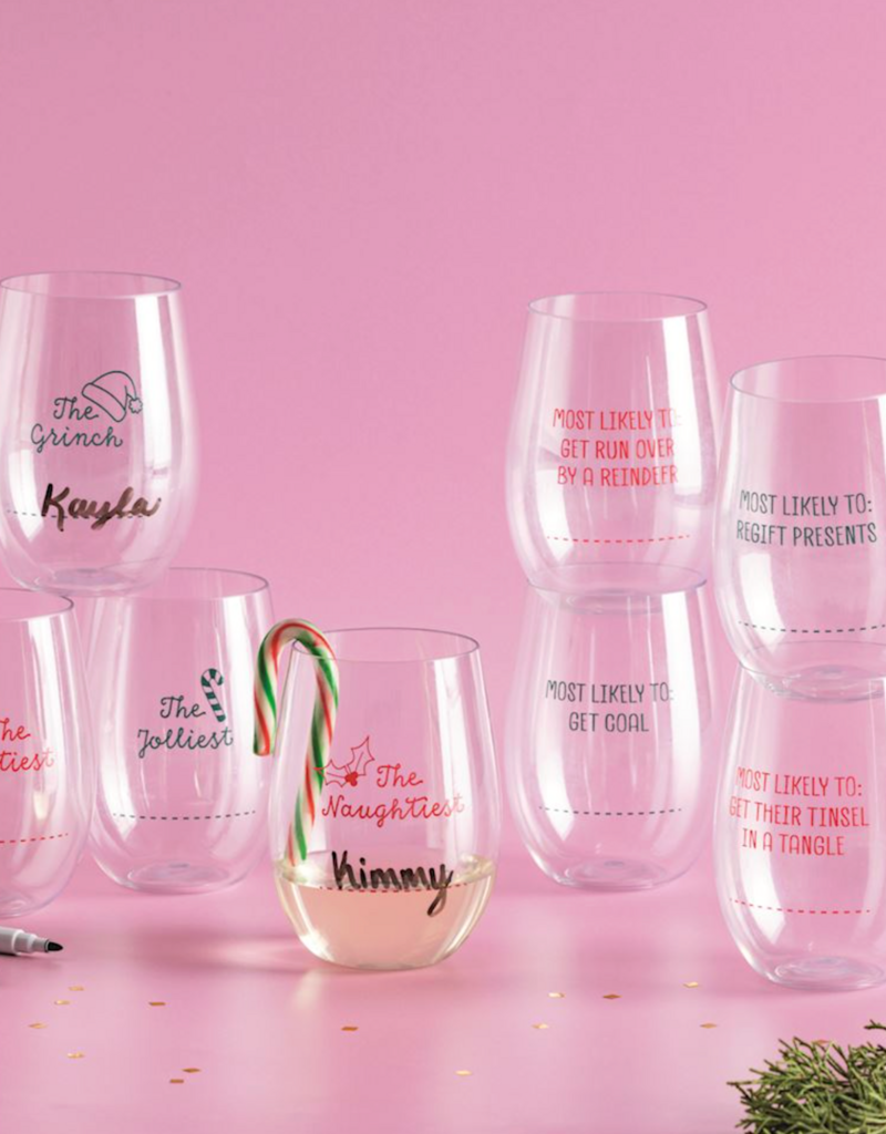 MUD PIE PERSONALIZED WINE CUP SET