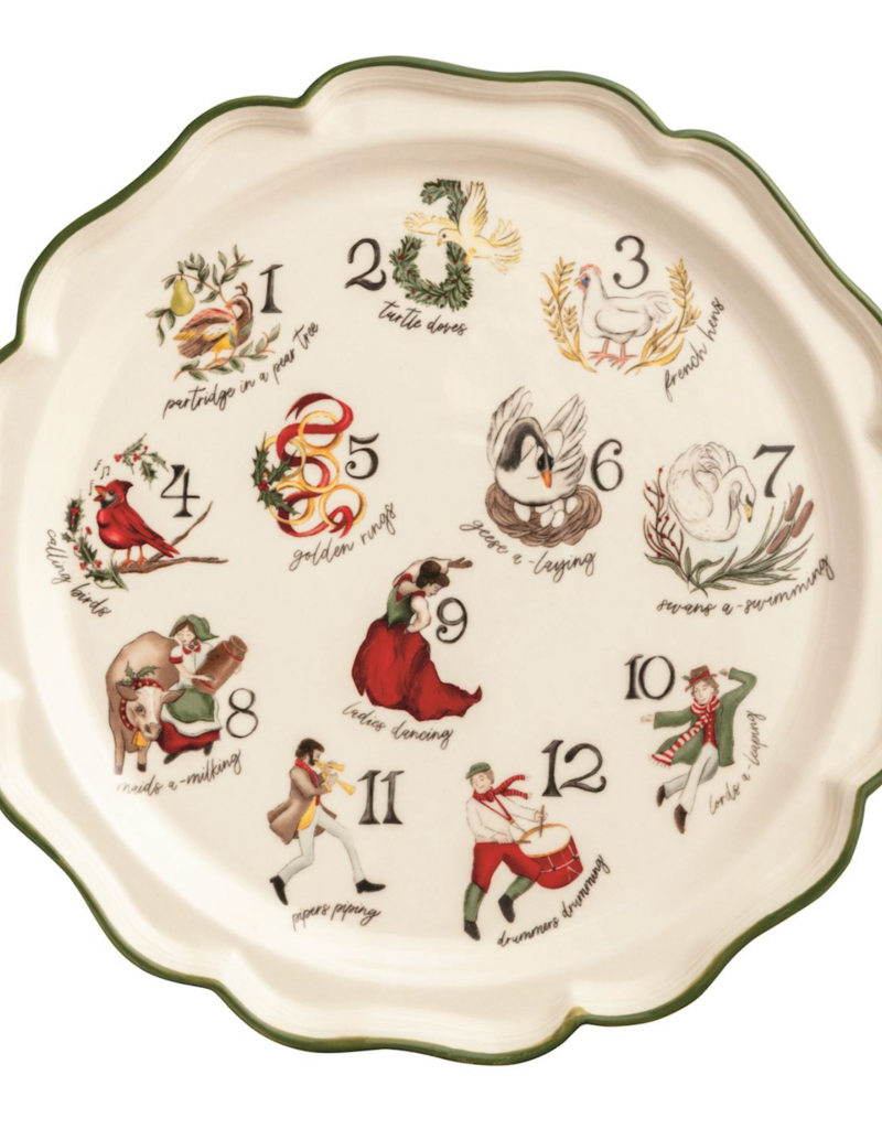 MUD PIE 12 DAYS OF CHRISTMAS PLATTER