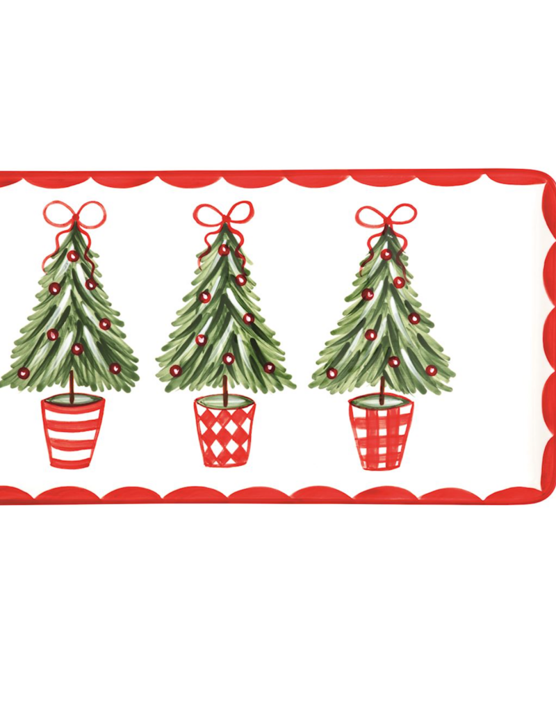 MUD PIE TREE TOPIARY PLATE SET