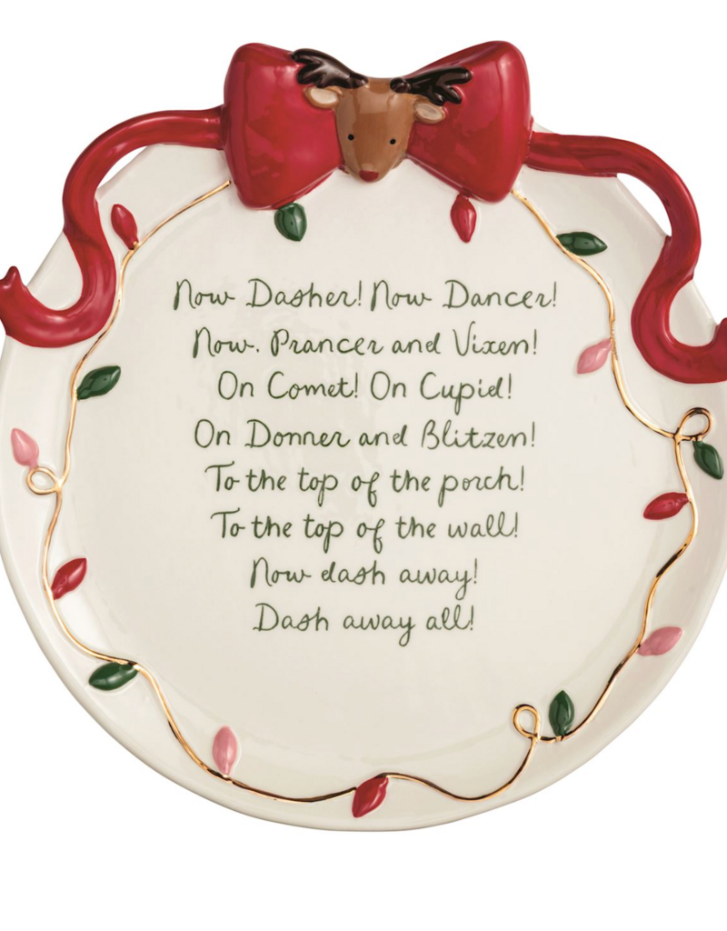 MUD PIE REINDEER BOW PLATTER