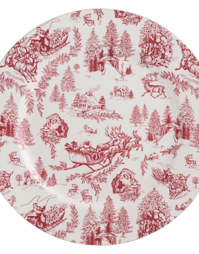 MUD PIE TOILE CHARGER PLATE