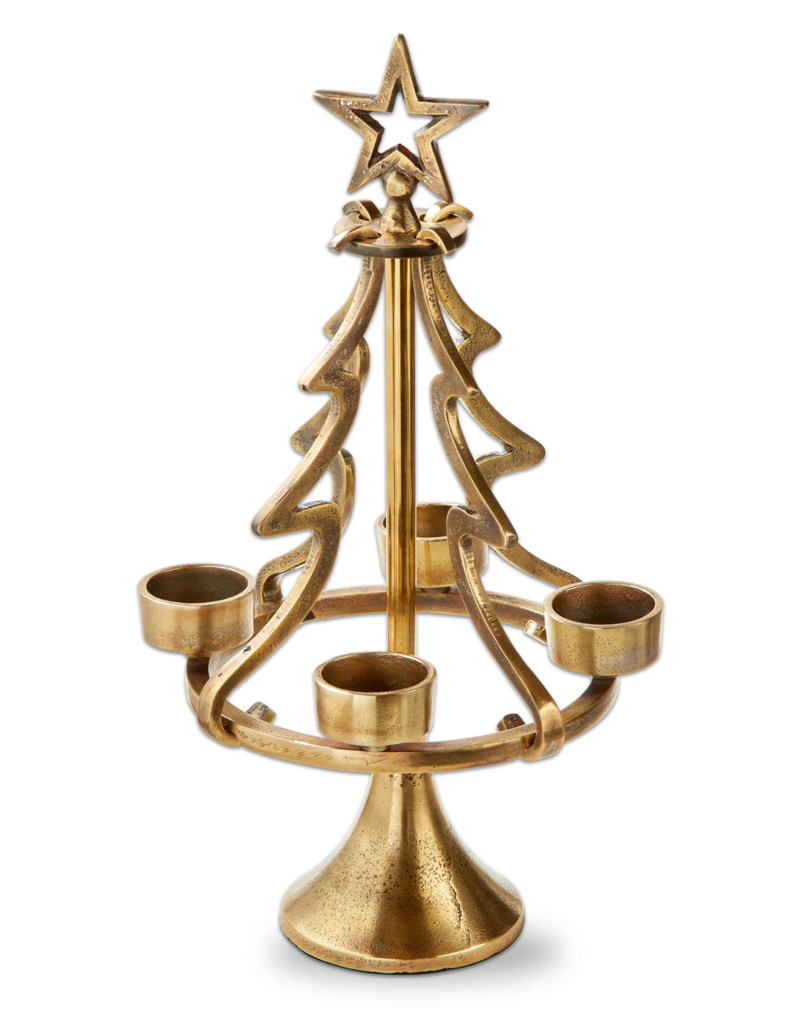 TAG CHRISTMAS TREE CENTERPIECE VOTIVE HOLDER